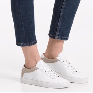 KOIO Capri Bianco Low Top White Leather Sneakers